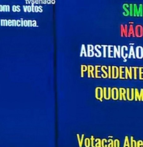 || Placar da votação do impeachment da Presidente Dilma Rousseff, em maio de 2016. Imagem: agênciabrasil - FOTO 9 –