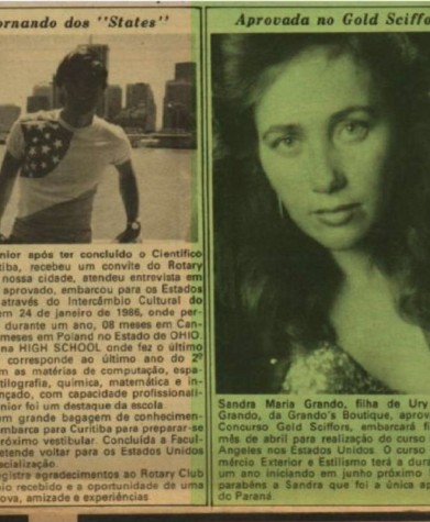 || Rondonense Sandra Maria Grando que embarcou em abril de 1987, para os Estados Unidos para a realização de um curso.
Imagem: Acervo Voni Berta Amaral - FOTO 19 -