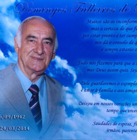 || Domingos Falleiros de Pádua, falecido em março de 2014. 
Imagem: Acervo da família - FOTO 17 -