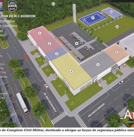 || Perspectiva do projeto do Complexo Cívico-Militar de Marechal Cândido Rondon, apresentando ao comandante-geral da PMPR, em abril de 2021.
Imagem: Acervo O Presente - FOTO 16 -