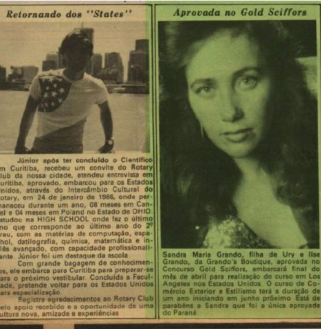|| Rondonense Sandra Maria Grando que embarcou em abril de 1987, para os Estados Unidos para a realização de um curso.
Imagem: Acervo Voni Berta Amaral - FOTO 19 -