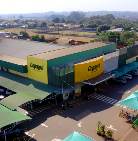 || Supermercado Copagril || no Bairro Vila Gaúcha, em Marechal Cândido Rondon, em vista aérea de 2023.
Imagem: Acervo Comunicação Copagril - FOTO 16 