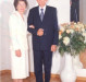 Casal Norma (nascida Pöttker) e Arlindo Alberto Lamb fotografado no dia da comemoração de suas Bodas de Ouro.