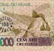 Anverso da cédula de  100 000 mil cruzeiros.