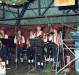 || Banda  ..., uma das muitas que animaram a VI Oktoberfest.
Da esquerda à direita: Eugênio Rockembach (saxofone), ...  -(1º pistão), ... Prediger (2º pistão),  Roberto Hassemer (guitarra),  ... (baterista), ... (cantor),  ... cantor) e Leonardo Fenner (órgão). 