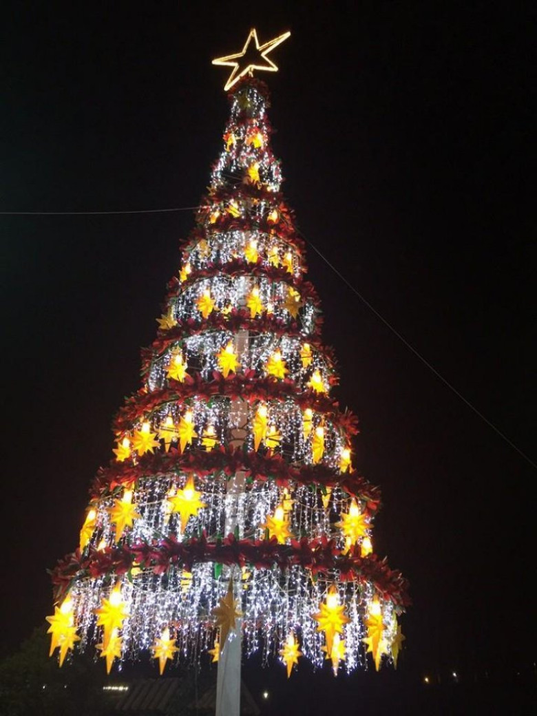Árvore de Natal no Parque de Lazer Rudolfo Rieger (Lago Municipal). 
Imagem: Imprensa PM-MCR
Crédito: Ademir Herrmann