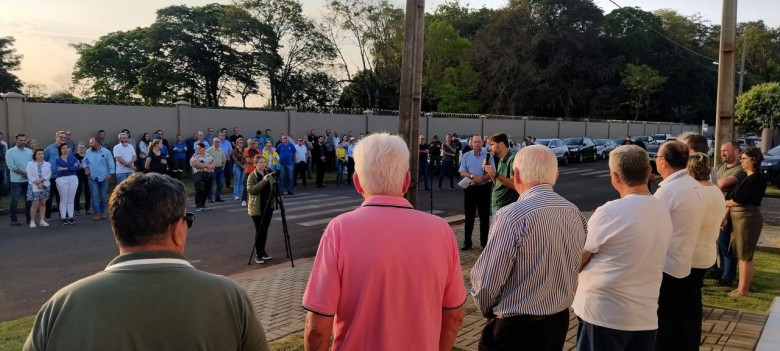 || Outro momento do discurso do prefeito municipal Marcio Andrei Rauber. 