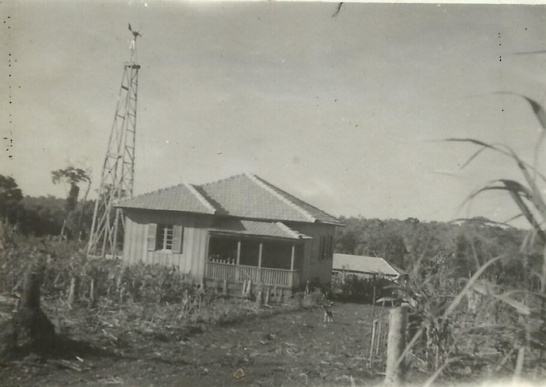 A residência do pioneiro Guido Rockenbach  nos tempos da implantação da Quinta das Seleções, em 1958. 
Imagem: Acervo de Guido Rockembach