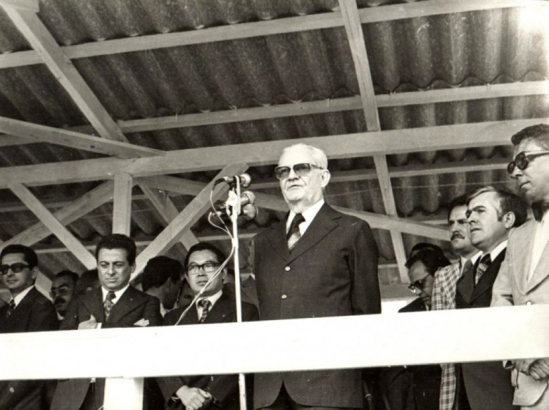 Presidente Geisel em seu discurso. 