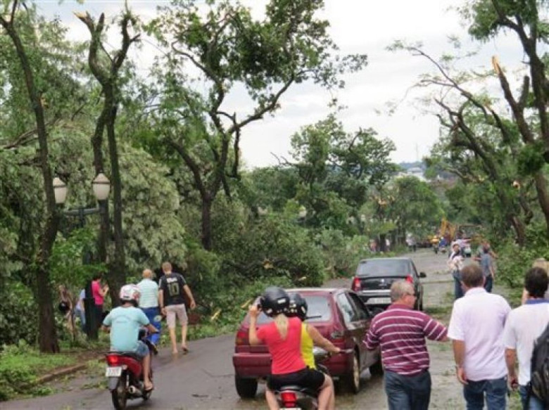 Avenida Rio Grande do Sul entre a Avenida Irio Jacob Welp e o Parque de Lazer Rodolfo Rieger. 
Crédito da imagem: autor não identificado. 