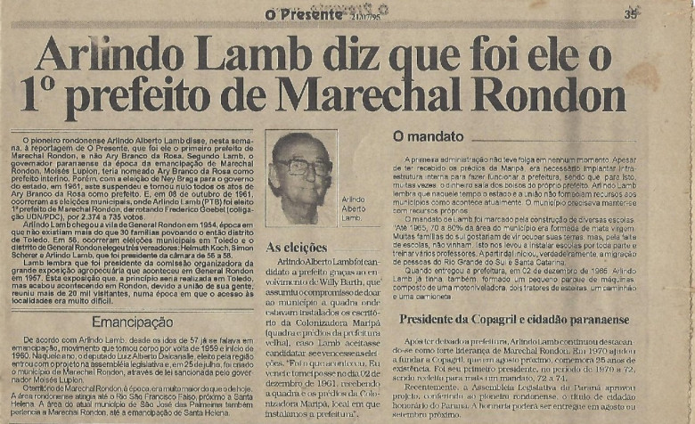 Matéria do jornal 