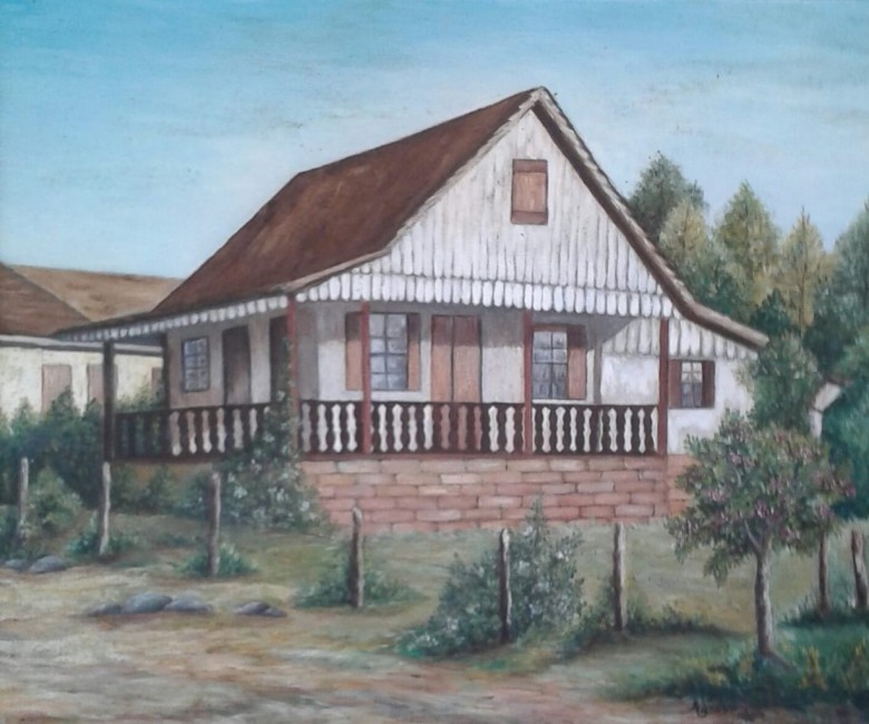 || Residência do casal Diekmann em Ipira (SC), de 1954 a 2006.
Pintura de Emília Rauh Probist - Acervo da imagem: Ilse Lorena von Borstel Queirós.

