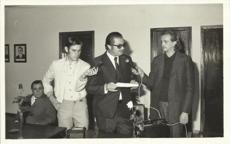 Vereador Plínio Kleemann, proponente do título de cidadão honorário ao senhor Nilton Alberto de Castro Arruda. Imagem: Acervo Valdir Sackser