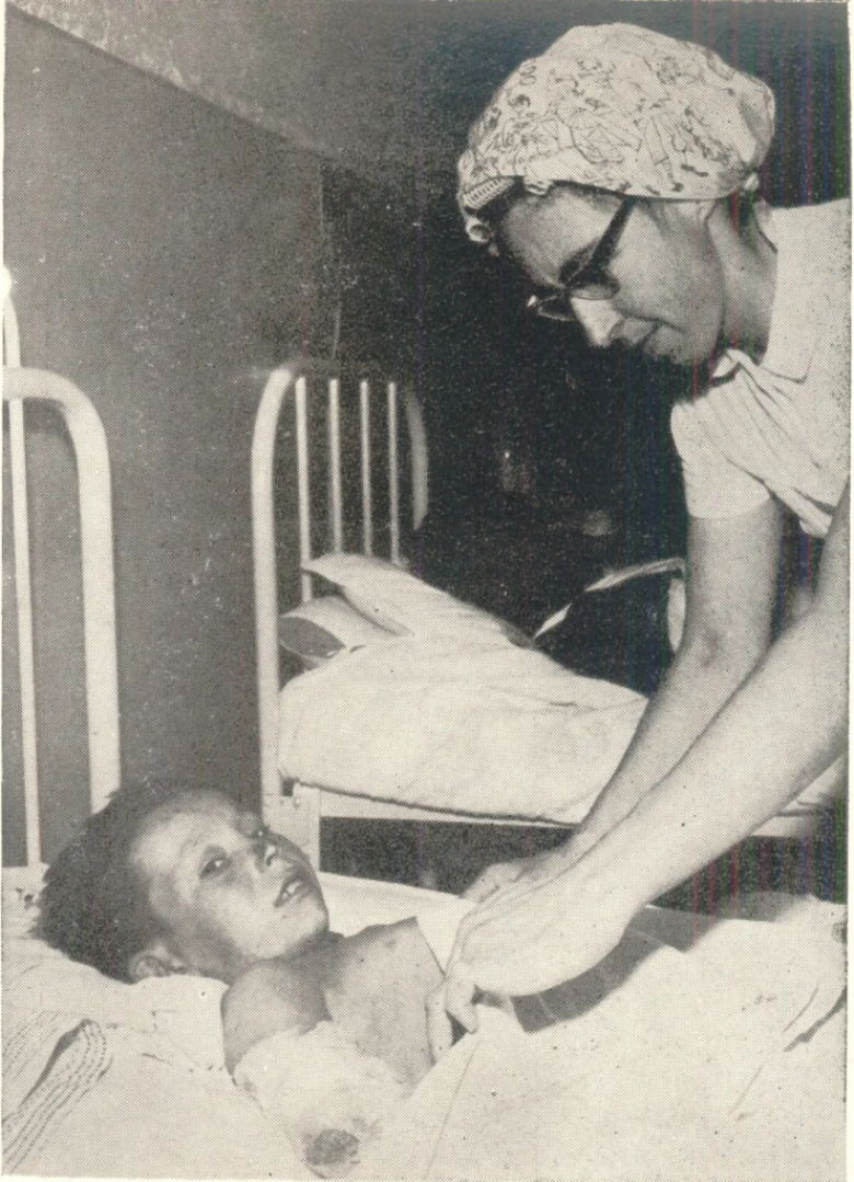 || Procedimentos médicos realizados em feridos por incêndio eram realizados sem anestesia em 1963 — Foto: Corpo de Bombeiros/Arquivo - legenda G1.globo.com