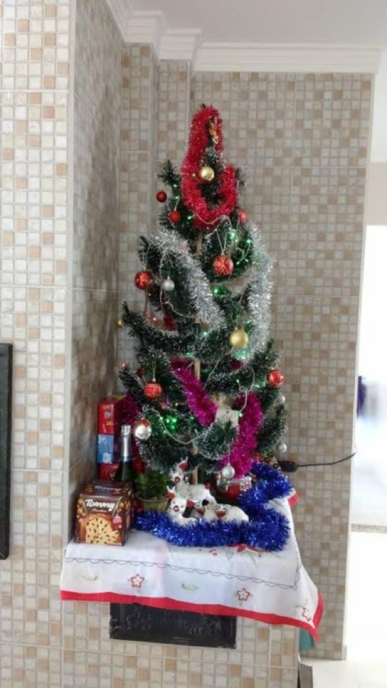 Árvore de Natal  de Matias Graff,  funcionário da Copagril e Funcionário Padrão de Marechal Cândido Rondon.  
Imagem: Acervo Matias Graff