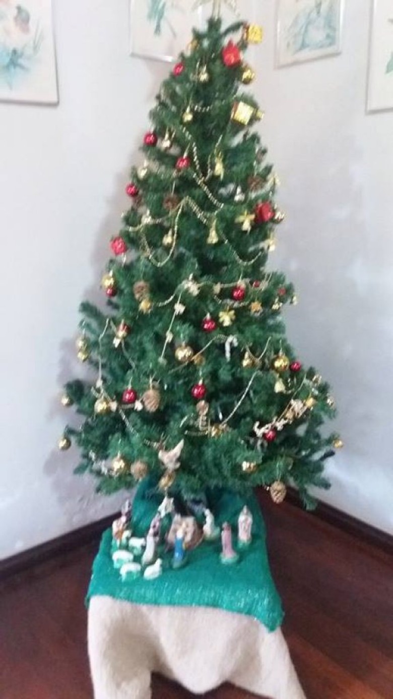 Árvore de Natal do casal de empresários Lino Della Giustina e Suzete Tiburi Maineri. 
Imagem: Acervo da família