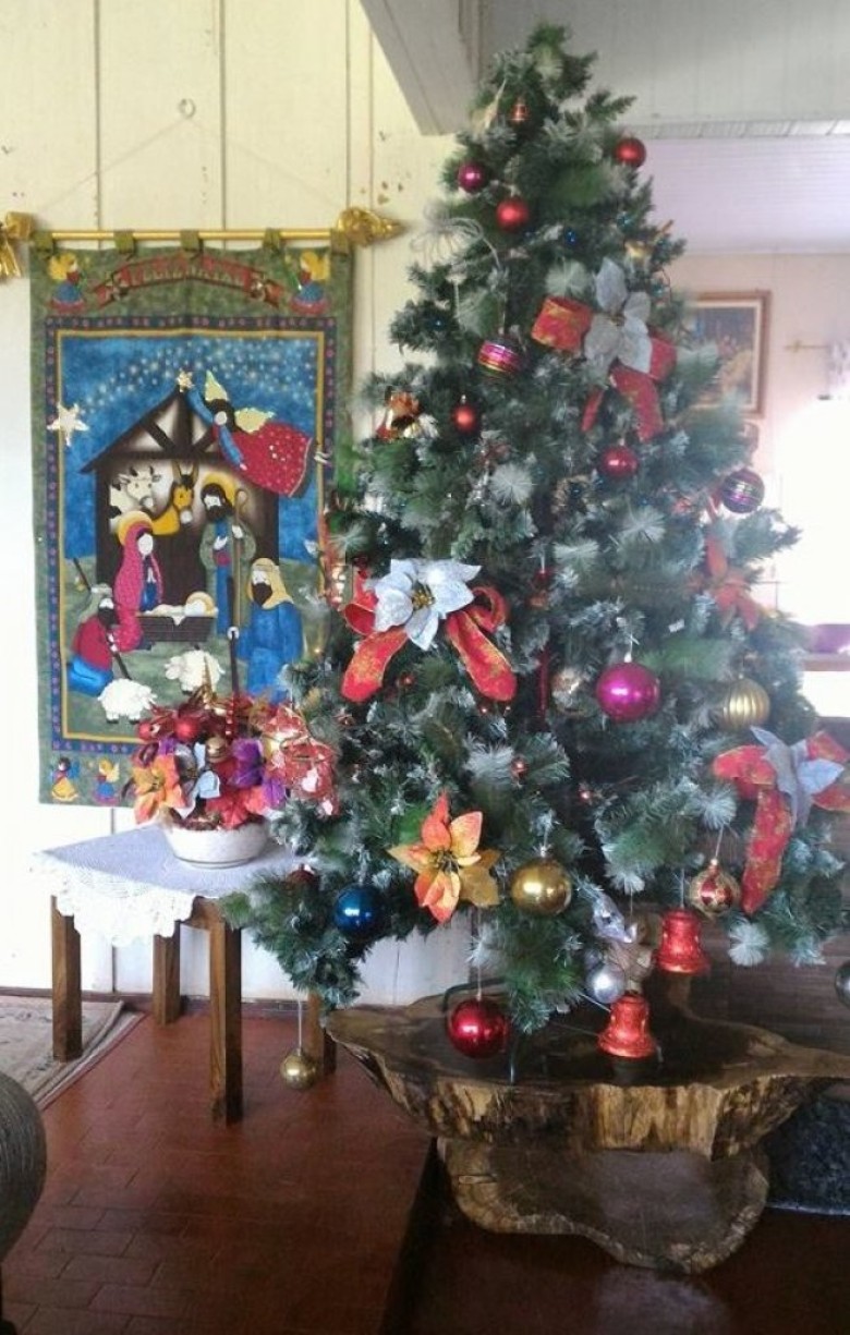 Árvore de Natal da professora Izoldi Witeck Adams, do distrito de Iguiporã. 
Imagem: Acervo particular