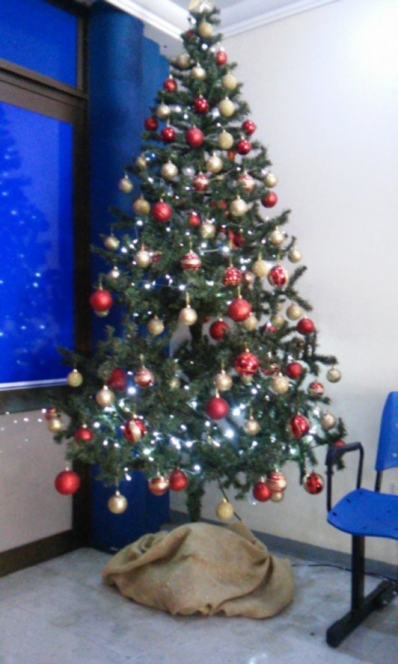 Árvore de Natal do Hospital Marechal Cândido Rondon. 
Imagem: Acervo Memória Rondonense