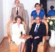 Casal Norma e Arlindo Alberto Lamb (sentados) fotografados com o casal amigo Miloca (nascida Seefeld) e Arlindo Schwantes na comemoração de suas Bodas de Ouro.