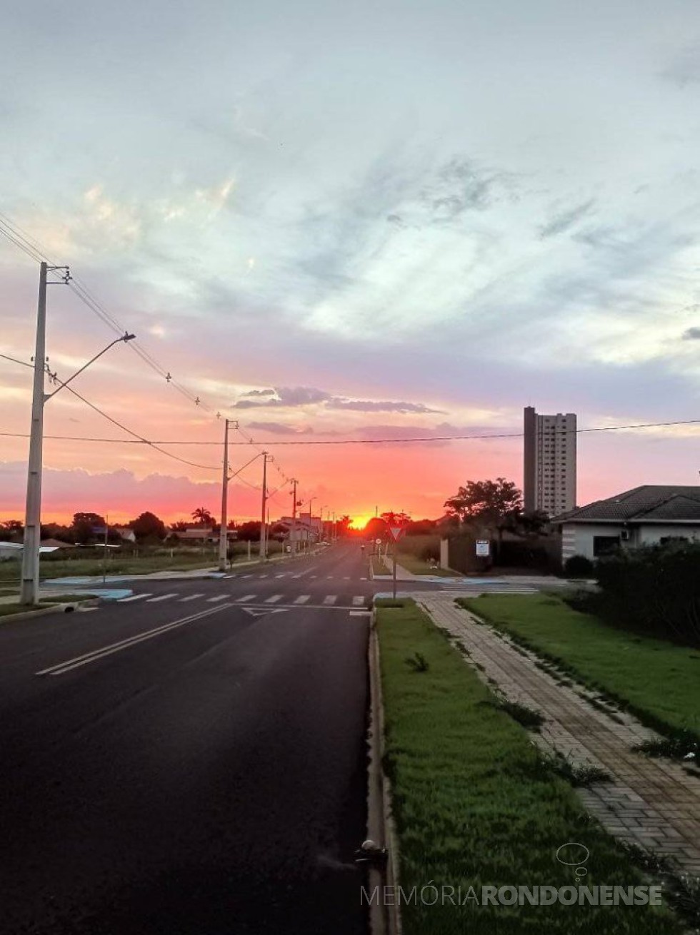 || Pôr do sol em Marechal Cândido Rondon, em 04 de maio de 2024.
Imagem: Acervo e crédito do rondonense Valdemir Sonda - FOTO 19 - 