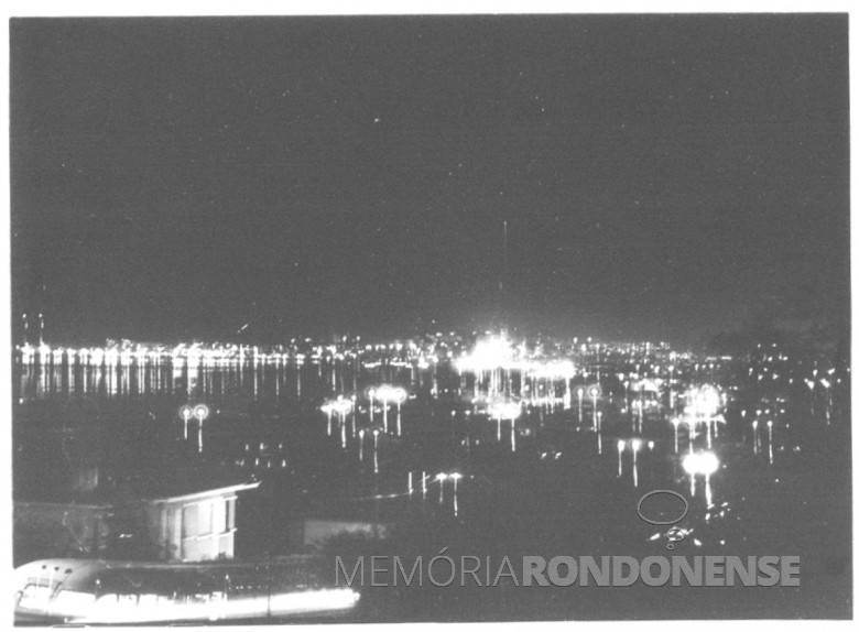 Porto Alegre à noite, em  1958.