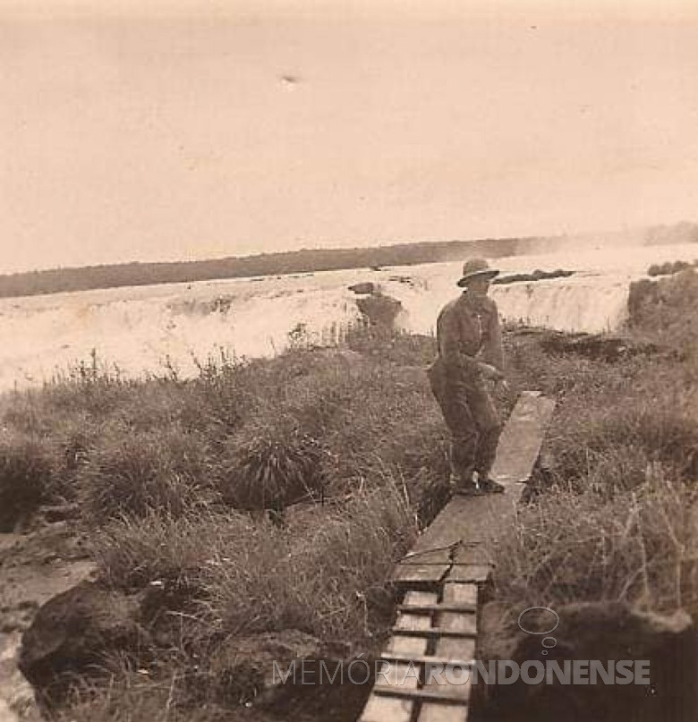 Outro instantâneo das Cataratas do Iguaçu  do lado argentino, em foto de 1928.
Imagem: Acervo Sérgio Alberto Sanchez.