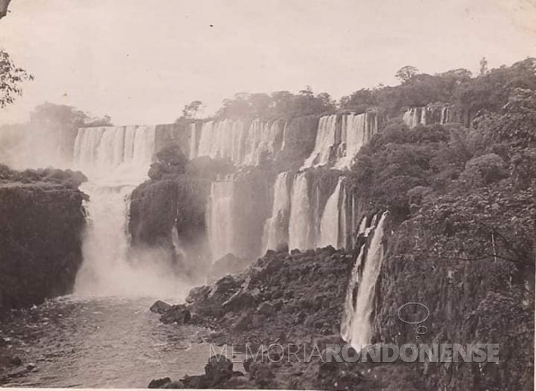  Cataratas do lado argentino, em foto de 1928.
Imagem: Acervo Sérgio Alberto Sanchez.