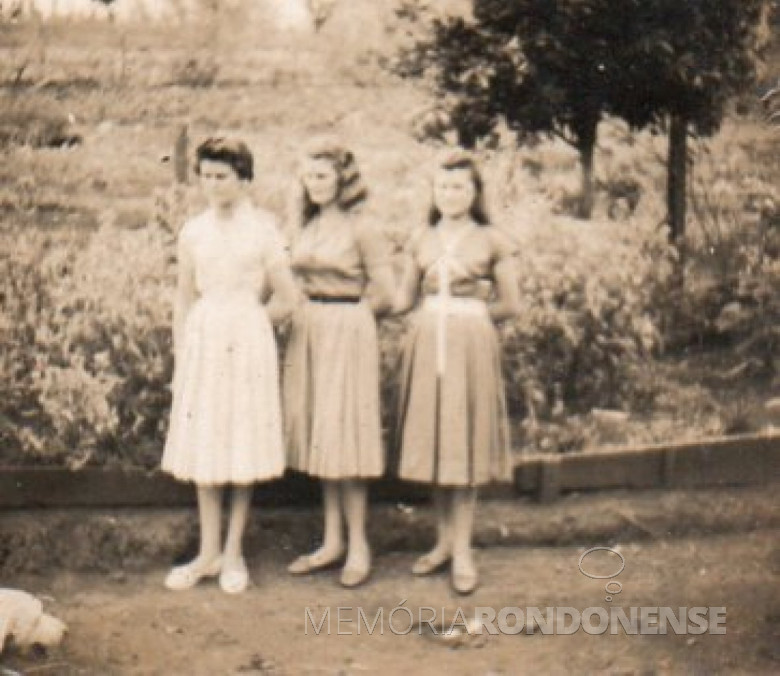 As irmãs Juliana, Maria e Aloísia Becker.