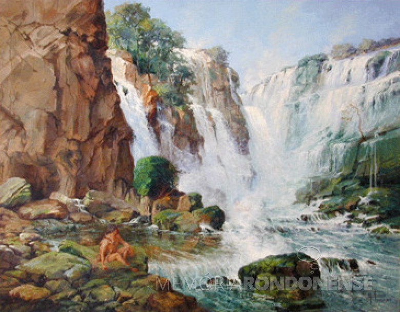 Pintura de Antônio Parreiras (1930). Imagem: Acervo Museu Oscar Niemeyer - Curitiba - PR.