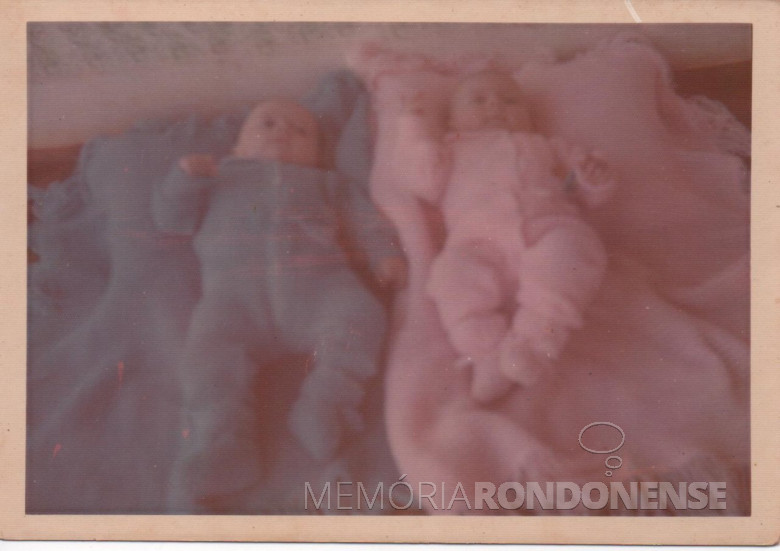 Os filhos Darci e Claci.