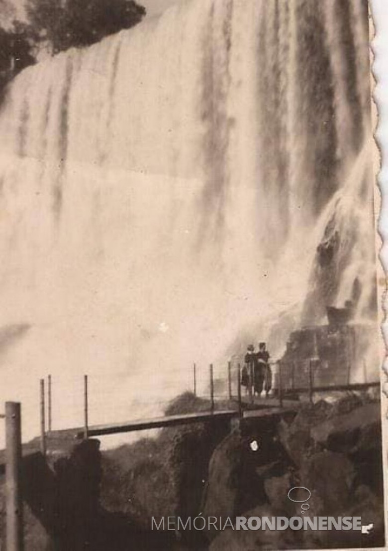 Cataratas visto do lado argentina, em foto de 1928.
Imagem: Acervo Sérgio Alberto Sanchez.