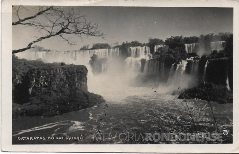 Cartão postal das Cataratas do Iguaçu. 
Imagem: Acervo Patrick François Jarwoski - Curitiba.