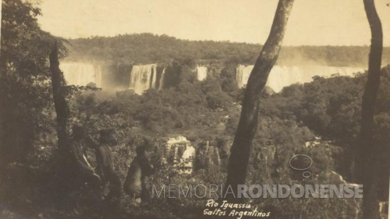 || Cataratas do Iguaçu em fotografia tirada provavelemente em meados da deécada de 1910.
Imagem: Acervo Iguassu blog .