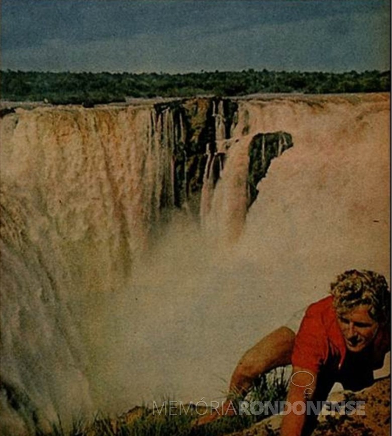 Franz Kohlenberger - O Tarzan das Cataratas em 1962.
Imagem: Acervo Wagner Dias - Foz do Iguaçu. 

