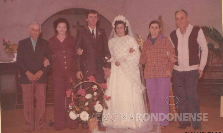 Casamento de Anadir Bendo e Valentin Mendes e os respectivos pais. 