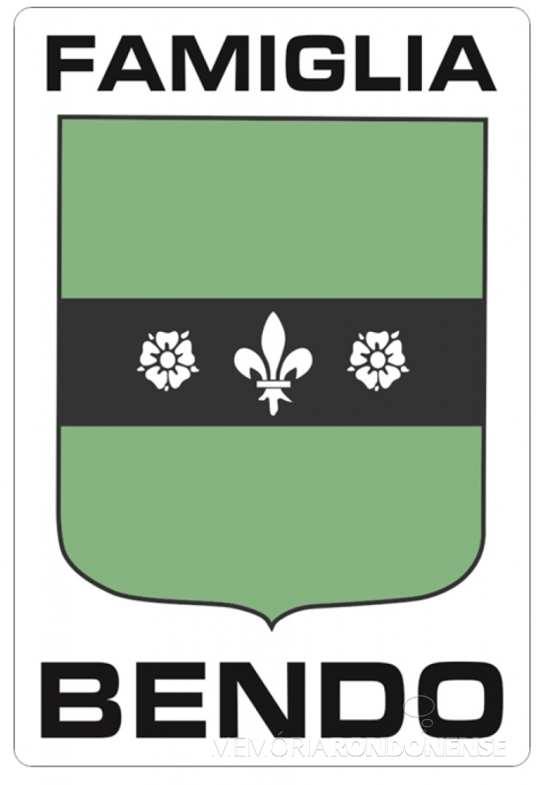 Brasão da família Bendo, instituído na Itália.