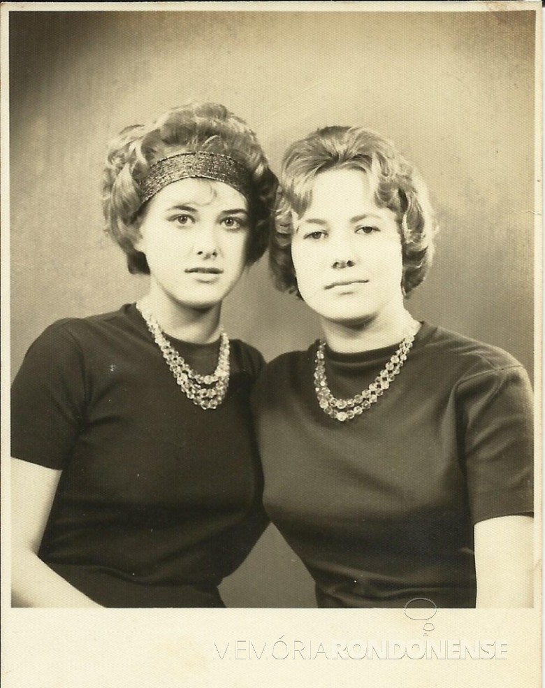 Jovens pioneiras  Nercy Koch e Gerda Klein. 
Imagem: Acervo Clélia Regina Sturm
