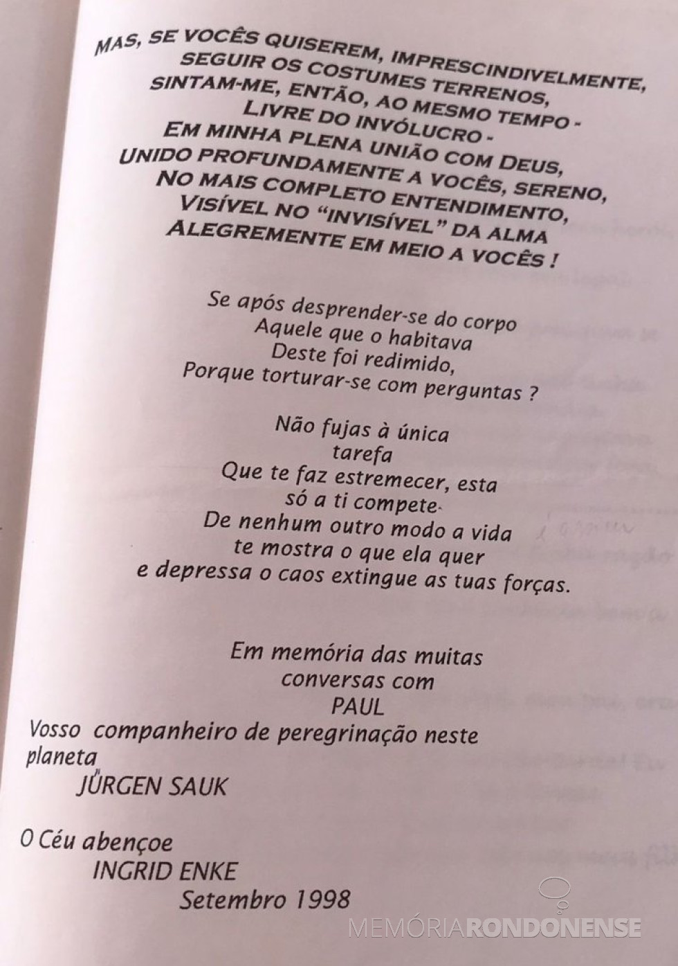 || Parte final da mensagem piscografada por Jürgen Henrique Sauk.