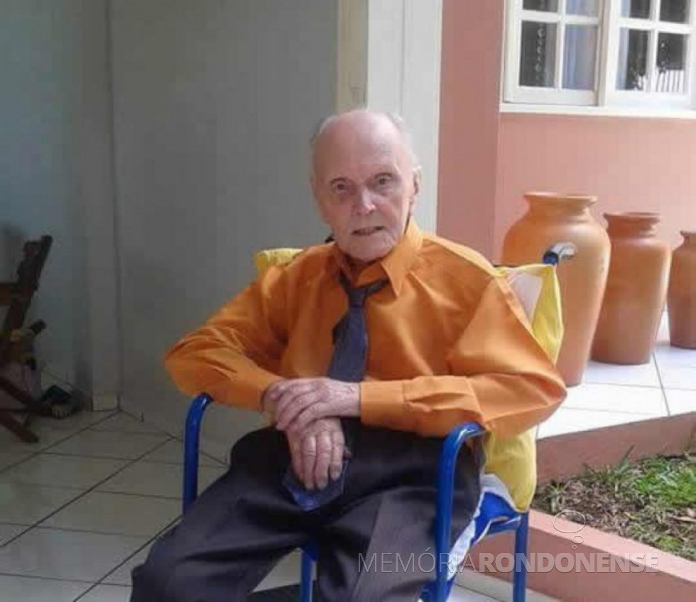 || Pioneiro rondonense Ludwig Römer, que faleceu aos 86 anos, em abril de 2016. Imagem: Acervo Selma Römer Krack - FOTO 20 -