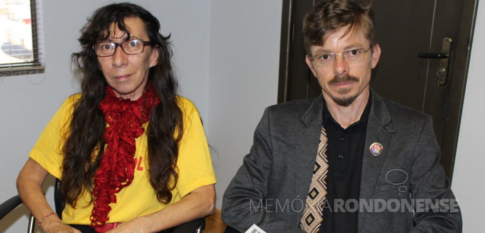 || Ana Maria de Carvalho e Luciano Egidio Palagano candidatos a deputado estadual e a deputado federal, respectivamente, pelo PSOL de Marechal Cândido Rondon, nas eleições de 2018. 
Imagem: Acervo O Presente - FOTO 20 -