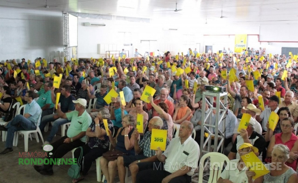 || Associados da Copagril aprovando a Prestação de Contas 2015.
Imagem: Imprensa Copagril - FOTO 10 -