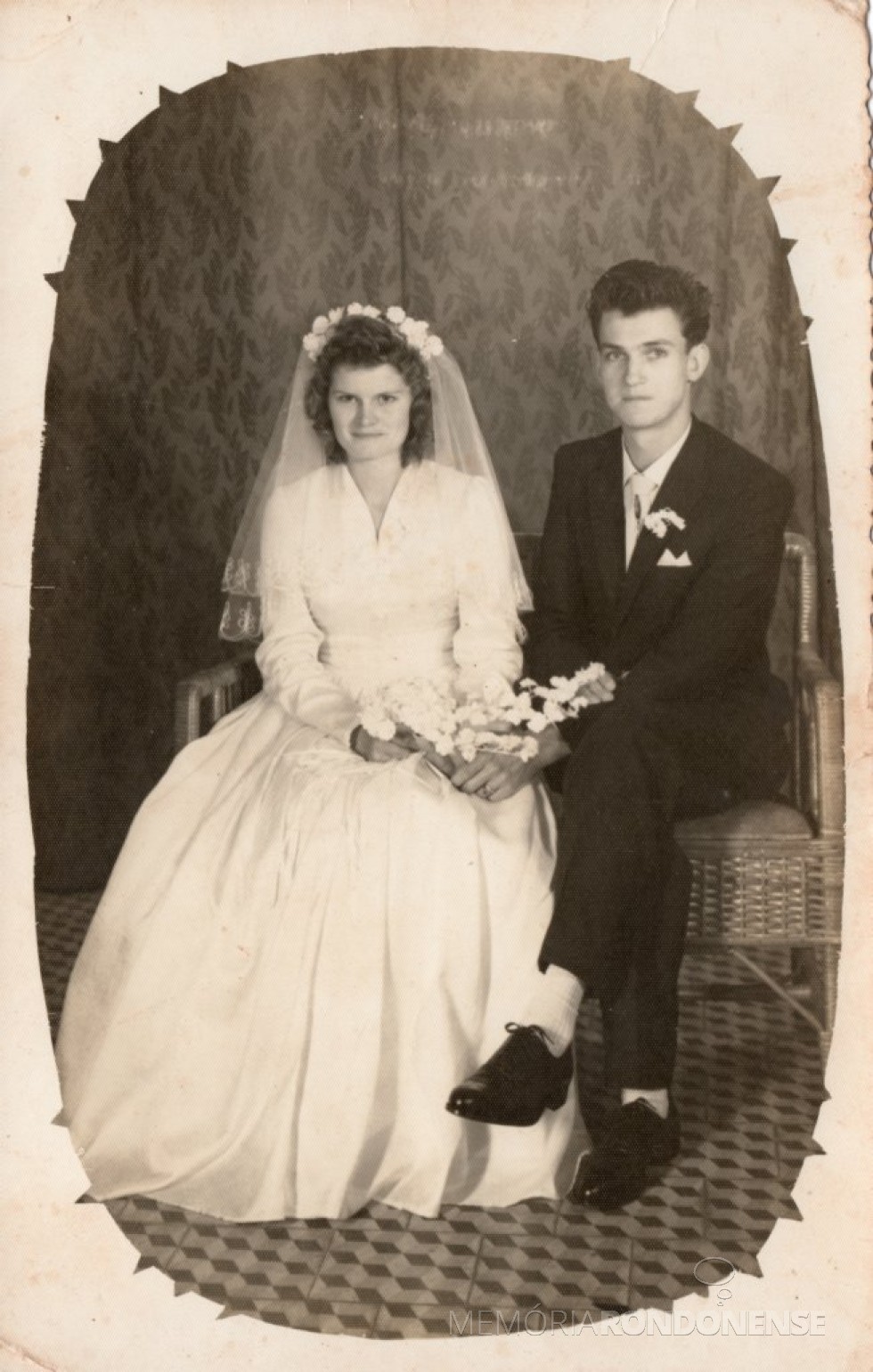 || Noivos Maria Becker e Adolfo Oscar Kunzler que casaram em julho de 1962.
Imagem: Acervo Claci Maria Becker Kunzler - FOTO 5 -