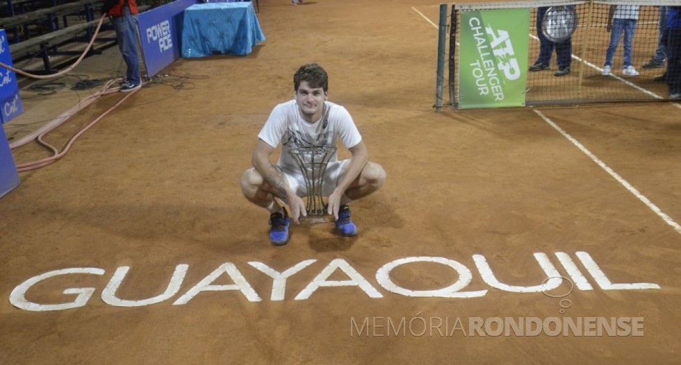 || Thiago Seyboth Wild, tenista rondonense vencedor do Challenger de Guayaquil 2019.
Imagem: Acervo Globo Esporte - FOTO 23 -