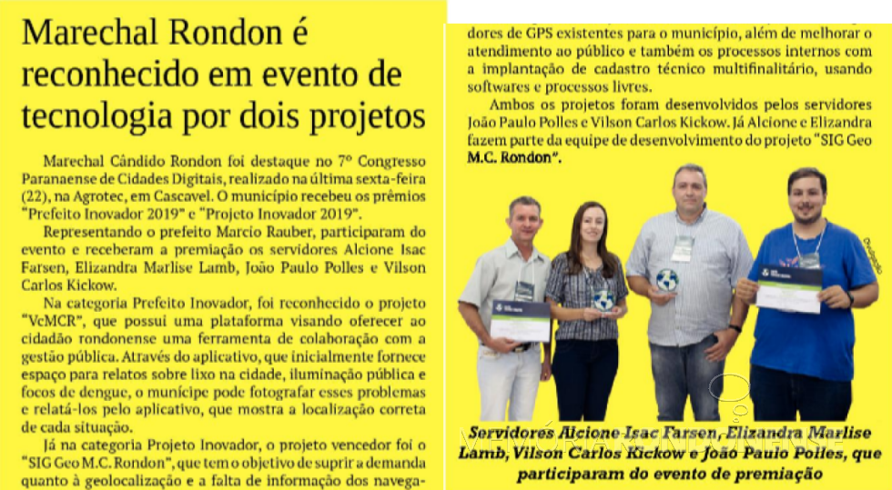 || Premiação de Marechal Cândido Rondon durante  o congresso na cidade de Cascavel.
Imagem: Acervo O Presente - FOTO 15 -