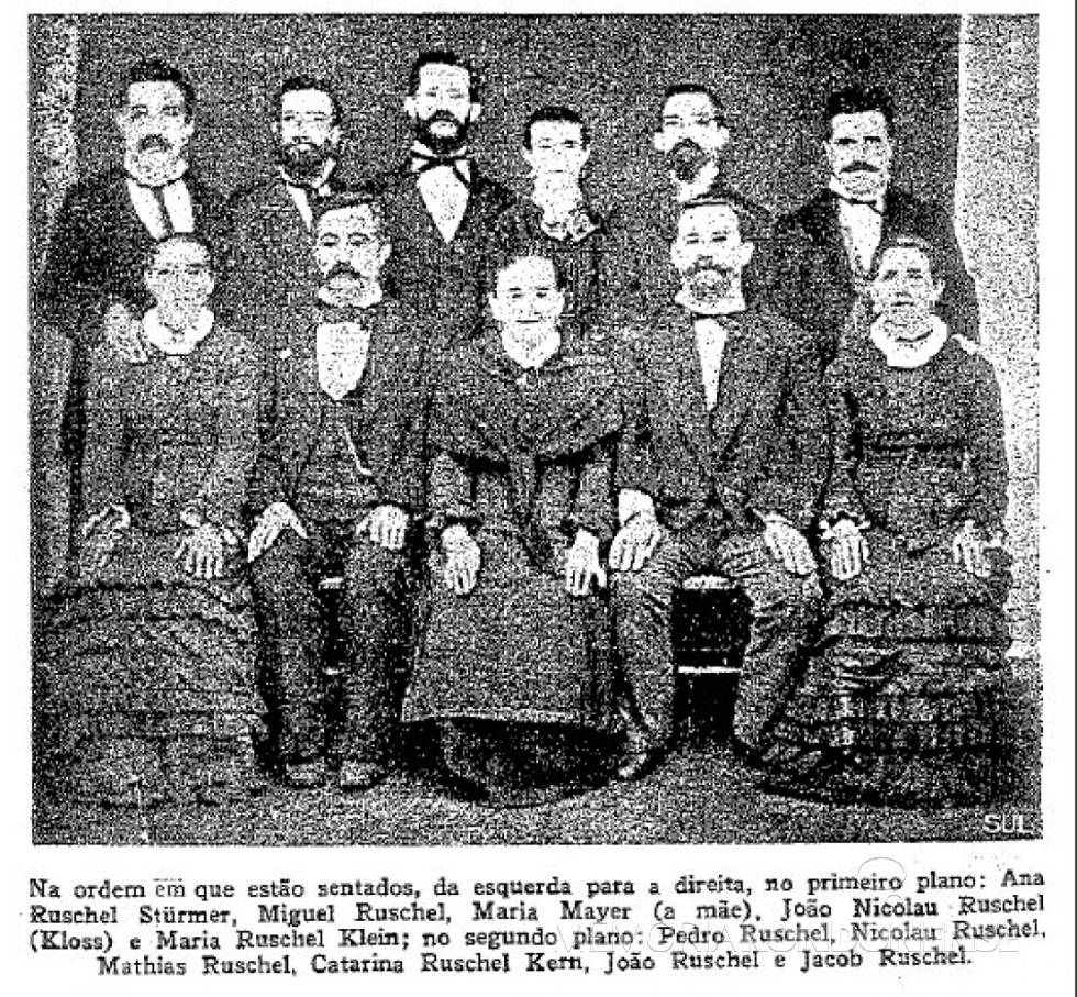 || Casal imigrante alemão Maria e Sebastian Ruschel com os filhos.
Imagem: Acervo www.arvorenet.com.br - FOTO 3 -