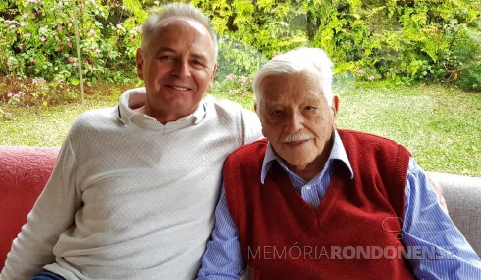 || Pioneiro rondonense Arthur Winter com o filho Elio Edvino.
Imagem: Acervo pessoal - FOTO 18 -