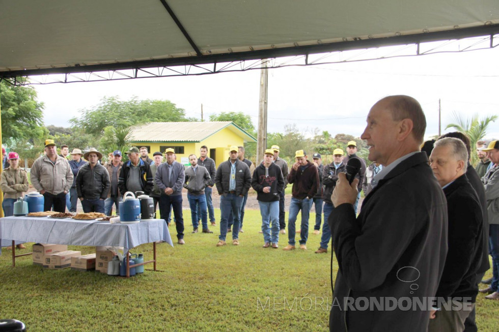 || Diretor-Presidente da Copagril, Ricardo Silvio Chapla, procedendo a abertura do Dia Campo do Milho Safrinha Copagril 2019. 
Imagem: Acerco Comunicação Copagril - Crédito: Carina Ribeiro - FOTO 10  - 