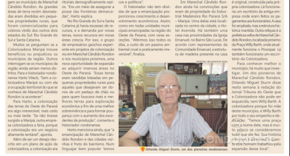 || Abordagem (parte final) histórica do jornal rondonense