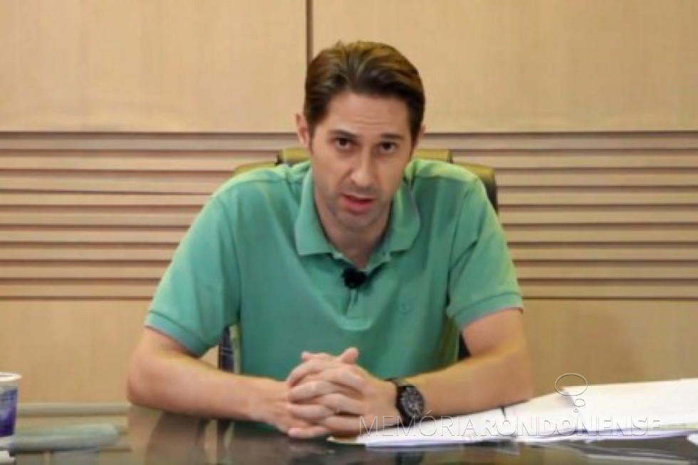 || Prefeito Municipal Marcio Andrei Rauber, de Marechal Cândido Rondon, em abril de 2020
Imagem: Acervo O Presente - FOTO 13 -