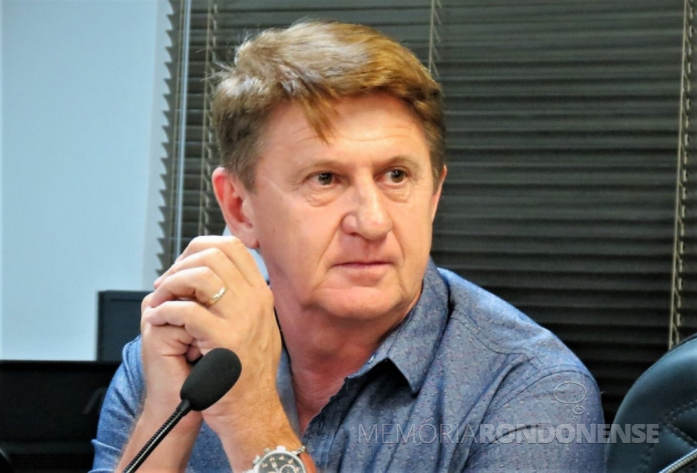|| Vereador rondonense Nilson Hachmann que foi reconduzido pelo Superior Tribunal de Justiça (STJ) à Câmara municipal, em abril de 2020.
Imagem: Acervo Aqui Agora.net - FOTO 11 -